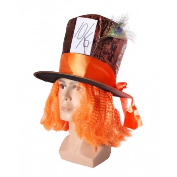 Deluxe Crazy Mad Hatter Hat with hair BUY